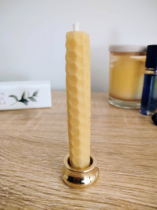 Taper Candle Holder - Brass, Miniature