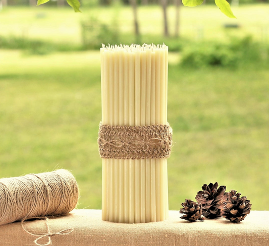 Tall Beeswax Candles (Set of 6) - Ivory