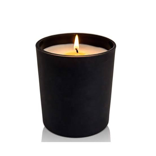 Coco-Soy Candle in Glass Jar (Matte Black, Scented)